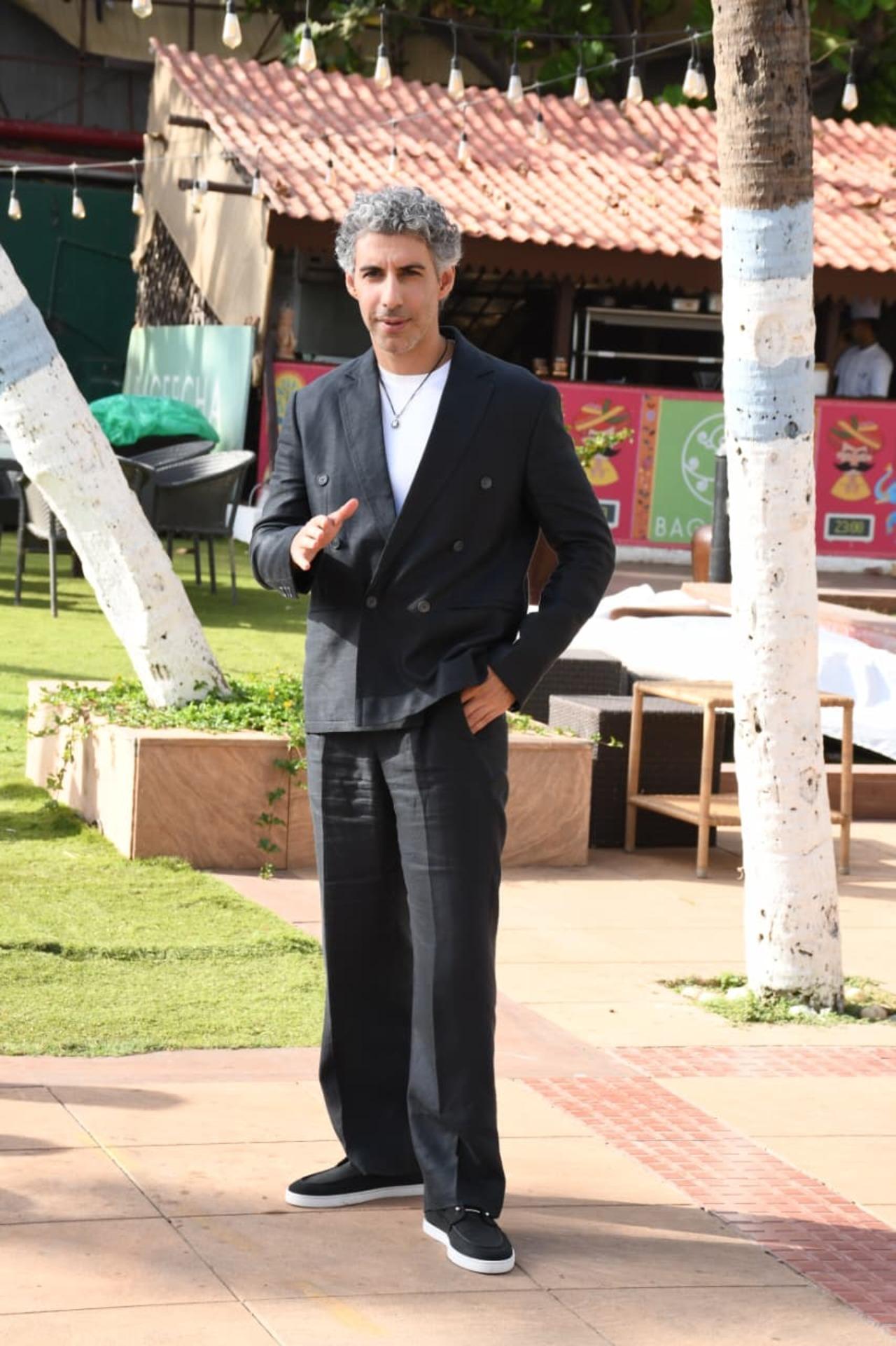 Jim Sarbh looked dapper in a black double-breasted suit with a white t-shirt for his upcoming series, Made In India - A Titan Story. Jim Sarbh looked dapper in a black double-breasted suit with a white t-shirt for his upcoming series, Made In India - A Titan Story.